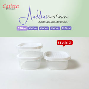 CALISTA ANDINI SET ISI 3 FOOD CONTAINER WADAH PENYIMPANAN BPA FREE FOOD PREPARATION FOOD CONTAINER TOPLES PLASTIK CALISTA OITA SET TEMPAT PENYIMPANAN MAKANAN DI KULKAS FOOD PREP STORAGE PREPARATION SET