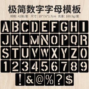 "PP material Hollow Number and Letter Template DIY Washable Reusable Painting Stencils Art Door Decor Home Sign "