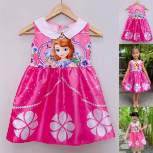 2-8ขวบ ชุดโซเฟีย คอบัวสกรีนเต็มตัว ชุดกระโปรงเด็ก ชุดคอบัว เสื้อผ้าเด็กผู้หญิง ชุดเด็กผู้หญิง ชุดเจ้าหญิง เดรสโซเฟีย ชุดเด็ก [307]