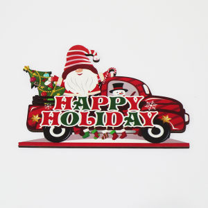 [COD]  Best-selling Christmas wooden craft decorations   Creative DIY Wooden Santa Claus Decorative Table Ornament