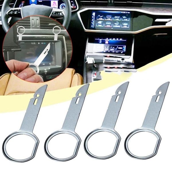 Ohleats 4 PCS Car Radio Removal Tool Key, Unit CD DVD Host