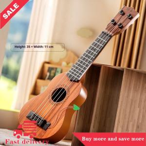 [COD]Flash Delivery 1Pcs Learning Educational Gifts 26 35cm Kids Guitar 4 Strings Musical Instrument With Paddles Simulating Yukrili Musical Toy