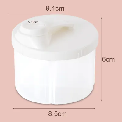portable Milk Powder Box 4 grids rotating Milk Powder Storage Container Moisture-proof and Leak-proof Sealed Travel Portable Outing Milk Powder Box
