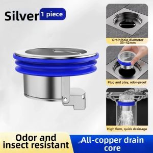 ECOCOKU Brass Floor Drain Core Anti-backflow Anti-insect Self Sealing Core Thick And Durable Universal Fit Drainage Plug Bathroom