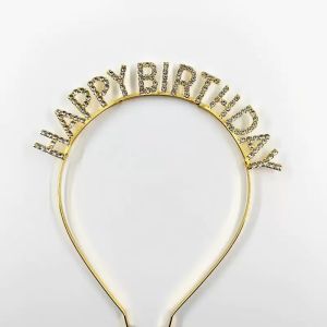 Party Things Happy Birthday Girl Headband Sweet Girls Birthday Party Tiara Styling Princess Crown