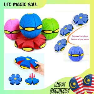 6 LED Bola Magic Flying Saucer Ball UFO Flying Ball Flat Throw Disc Ball Toy Outdoor kids Balls Bola