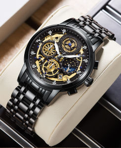 Jam tangan pria JP-17 VAVAVOOM Analog Sporty FullStainless Tahan Air /Jam Tangan Pria Stainless Impor/Bisa Bayar Ditempat