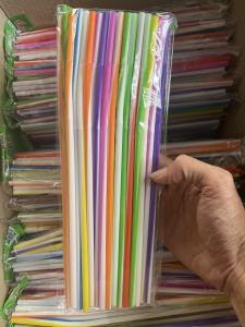 Ống Hút Nghệ Thuật Loại Chuyên Dùng Uống Sinh Tố Nước Ép Trái Cây Dài 27cm Mỗi Gói 50 Cái