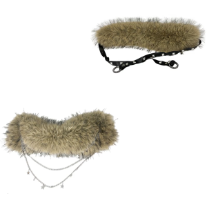 Vintage Plush Belt Furry Waist Belt Cowgirl Gothic Punk Sash Hip Hop Waistband Jeans Pants Dress Waist Decor