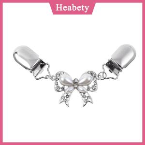 Heabety Thời trang Bow Cardigan áo len áo Pin khăn choàng Trâm Clip vịt khăn móc