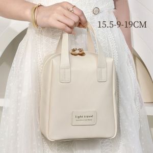 COMEMECO Da PU Túi đựng mỹ phẩm Sức chứa lớn Đa chức năng Túi đựng đồ trang điểm  Không thấm nước Túi đựng đồ Phụ nữ