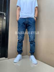BASRAH TYLE- Celana jogger pria- celana jogger pria dewasa- celana jogger pria distro- celana jogger pria keren- celana jogger pria murah- celana jeans pinggang karet pria- celana jeans pria pinggang karet tali