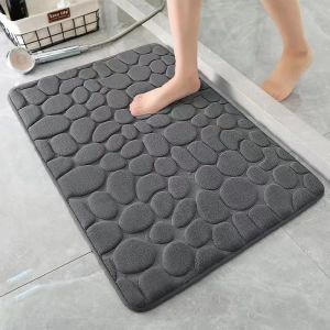 40x60CM Bathroom Floor Mat Anti Slip Absorbent Quick Dry Shower Bath Mat Soft Memory Foam Doormat