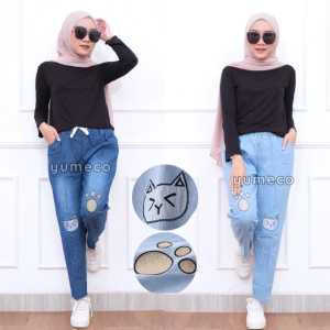 CELANA JEANS ANAK PEREMPUAN 6-13 TAHUN VARIASI BORDIR KOREAN STYLE TERBARU