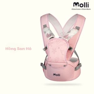Địu Ngồi Molli màu Pastel thiết kế tháo rời cho bé Bebi123shop