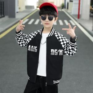 เสื้อแจ็คเก็ตเด็กแขนยาวมีซิปลายสก๊อตตาราง เสื้อกันหนาวเด็กผู้ชาย เสื้อแขนยาวแฟชั่นเด็กโต เสื้อแจ็กเก็ตเด็ก เสื้อโค้ดแขนยาว ผ้าดีใส่สบาย 2สีไซส์110-170