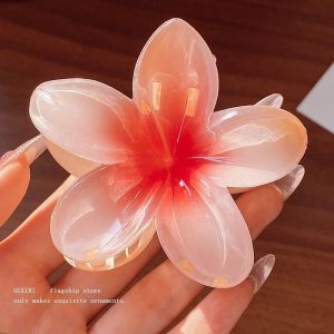 Gradient Flower Hair Clamp Set Colorful Mermaid Sharp Hair Claw Clips Women Hair Accessories