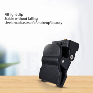 Mini Fill Light Clip 1/4 Screw Phone Tablet Mount Holder Clamp for Photography