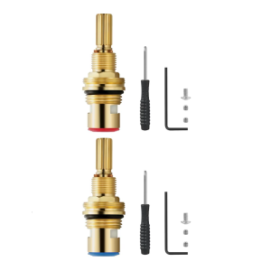 Quick Install Faucet Diverter Valves Ceramic Core Brass Build Bathroom Kitchen Sink Valves Replacement for Household Use