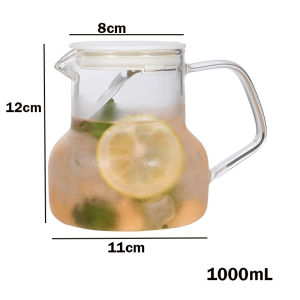 Borosilicate Glass Bottle Pitcher Glass with FilterFlower TeaMicrowave Safe High Temperature Tea Cups Teapot