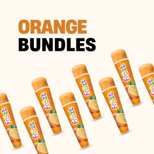 Frozt | Orange Popsicle Bundles - Real Fruit Halal Healthy Snack Lower Sugar & Dairy-Free Ice Cream In SG