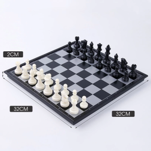 Internationa Chess Magnetic Chess Board Tournament Size 32 Chess Pieces Foldable Portable Chess Game
