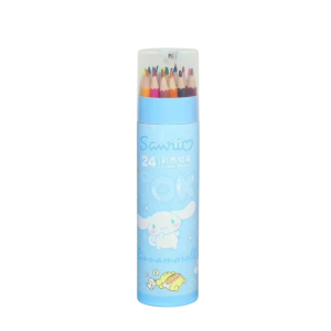 KT-107 / Sanrio Color Pencil (24 PCS) Cute Stationery Design Kuromi Kitty Pompompurin Cinnamoroll