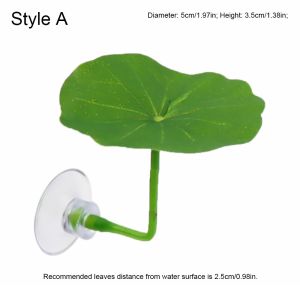 YESMILE Simulated Lotus Leaves Frog Geckos Platform Rest/Hiding/Spawning Plastic Fish Hiding Habitat Stable Suction Cup Fish Resting Terrace Rumble Fish