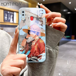 Hontinga Tempered Glass Casing Cases For Samsung Galaxy A56 A26 A25 A05 A05S A20 A20S A21S A22 A23 A24 A30 A30S A31 A32 A33 A34 A42 5G 4G Case Nika One Piece Luffy Phone Case  Back Cover Casing Hard Case