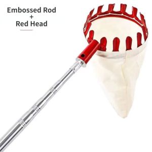 Fruit Picker with Adjustable Long Pole Multifunctional Stainless Steel Aerial Fruit Picker 2.1/3/4/5/6M Picking Persimmon Toons