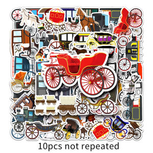 50PCS Cartoon Carriage Graffiti Waterproof Sticker Children Toys Decorative Sticker