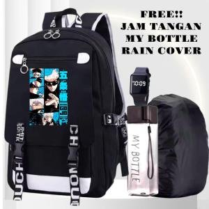 Js Stlye Tas Sekolah GOJO SOORU GH 0074 Uniseks Tas Ransel Bahu GandaTas Laptop Mochila 4in1 anak