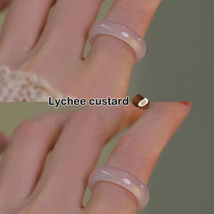 shiqinbaihuo Vài nhẫn cùng liuli nhẫn cho thời trang kẹo màu ngón tay trong suốt vòng