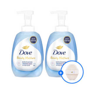 Dove Deep Moisture Foaming Body Wash 540g x2 + Free Body Sponge | Rich Foaming Hydration | Fruity Floral Scent for Smooth & Soft Skin