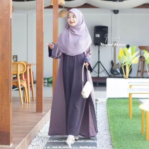Najwa Baju Gamis Crinkle Abaya Muslim Lebaran Anak Perempuan Remaja Tanggung Terbaru 2025 Kekinian