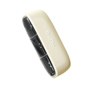 SKYJS Moisture Proof Portable Pill Box Dustproof 3 Compartments Daily Pill Case Compact Reusable Pocket Tablet Container Vitamin