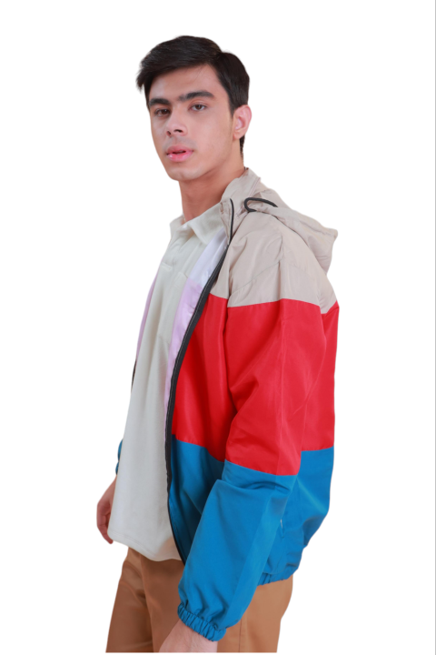 Color block hot sale windbreaker mens