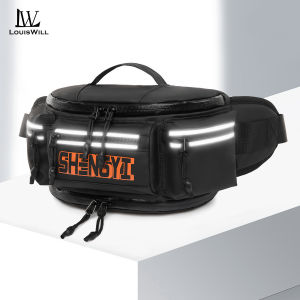 LouisWill Outdoor Sports Cycling Waist Bag Chest Bag Waterproof Film Bag Night Reflective Strip Design Multi-layer Large Capacity Bag Casual Bag Cross Body Bag Fitness Bag Travel Bag Cycling Bag With Bottom Expansion Design