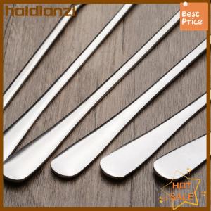 haidianzi Dài xử lý thép không gỉ muỗng cà phê kem tráng miệng trà Muỗng cho dã ngoại phụ kiện nhà bếp muỗng cà phê đậu