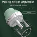 ElectricFood Chopper,250ML Portable Garlic Chopper with USB Charging Function,Food Slicer for Onion Vegetables Chili Ginger Meat Nuts Fruits Salad (Green). 
