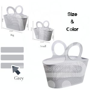 ABS Bakul Laundry Plastik Large Grocery Basket Baby Clothes Toiletries Tidy Lightweight Laundry Bakul Pasar Berkelah Shopping Bag Picnic Plastic Storage Raga Susu 家庭日用篮