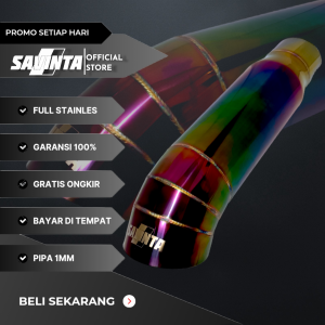 Savinta Knalpot Racing Mobil Tailpipe 2.5inch Stainles Bass Size 33cm Innove Pajero Furtuner Taft