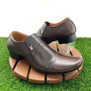 Sepatu Pantofel Kulit Pria Formal Kantor slip on Tanpa Tali