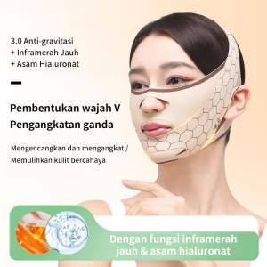 Masker tidur kecantikan wajah V Topeng Kencangkan Wajah dengan Karet Elastis dan Bahan yang Dapat Dihembuskan / Topeng Pengencangan untuk Kencangkan Wajah / Alat Pengecil Wajah / Topeng Perawatan Malam / Topeng Kecantikan Rumah