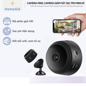 Camera Giám Sát Camera Mini A9 Kết Nối Wifi Xem Được Từ Xa Camera IP Kết Nối Internet Sạc Pin Tiện Dụng Hỗ Trợ Độ Phân Giải HD 1080 Lưu Trữ Bằng Thẻ Nhớ Bảo Hành 12 Tháng