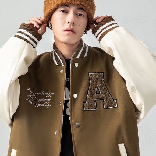 Plain discount varsity jacket