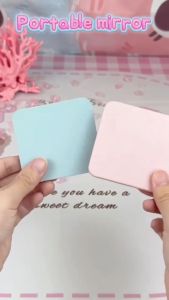 Mini Square Makeup Mirror Portable Double-sided Vanity Mirror Cosmetic Vanity Foldable Pocket Mirror COD