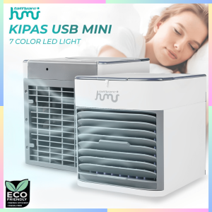 FAST DELIVERY HUMI Air Cooler Pendingin Ruangan Mini Portable Fan AC Kipas Penyejuk Ruangan 400ml