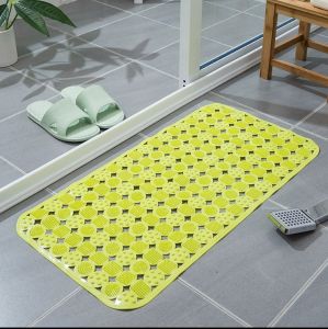 PVC Bath Mat Toilet Shower Non Slip Mat PVC Bathroom Mats Anti Slip Doormat Strong Suction 36*70cm