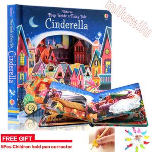 มองเข้าไปในหนังสือปกอ่อนเทพนิยายซินเดอเรลล่าโดยหนังสือภาษาอังกฤษเดิมของแอนนา Milbourne